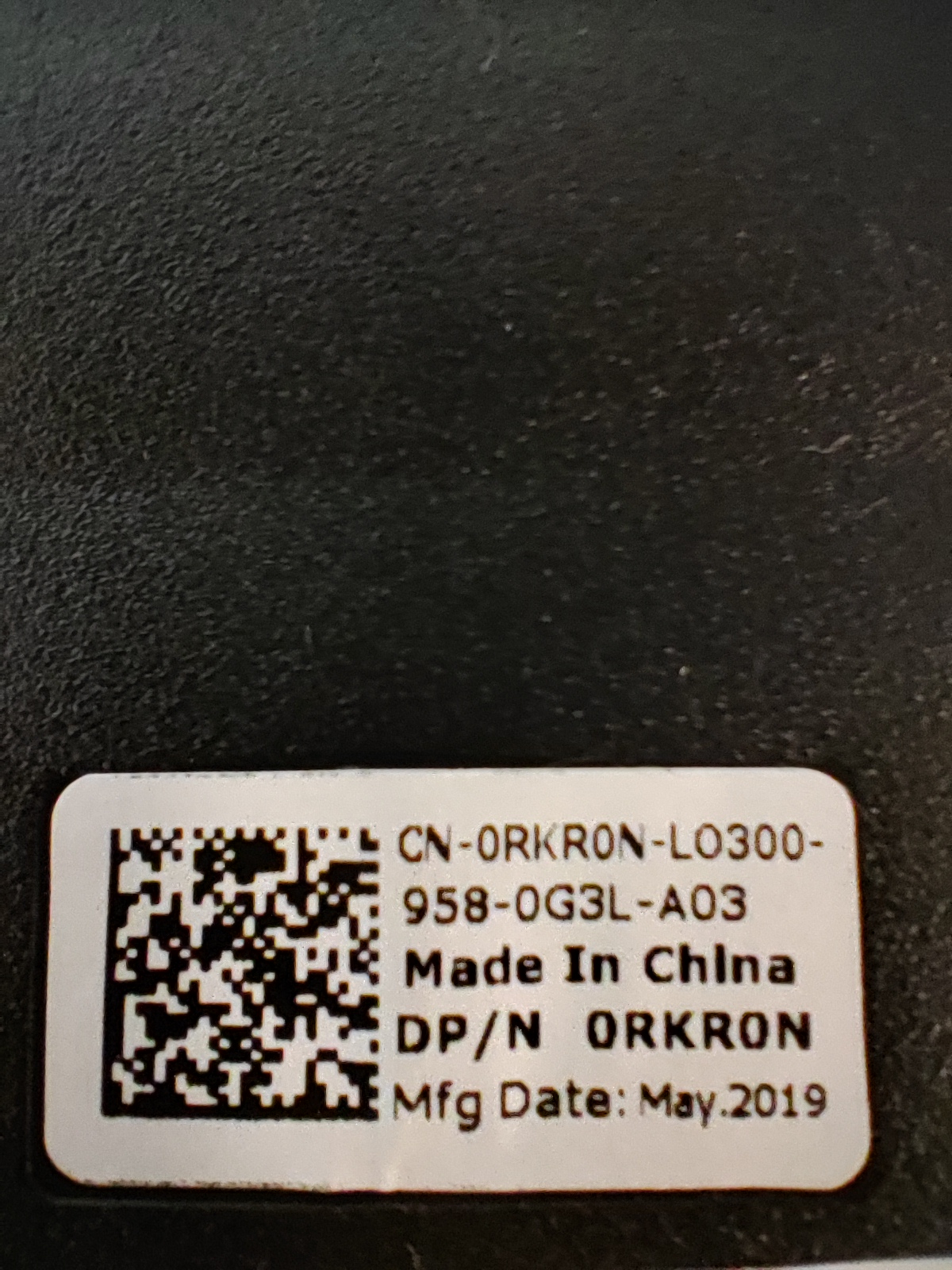 Dell KB216 keyboard model tag